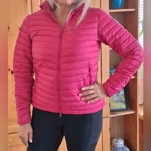Chamonix Cailly Pink Quilted Down Zip Jacket Size Small